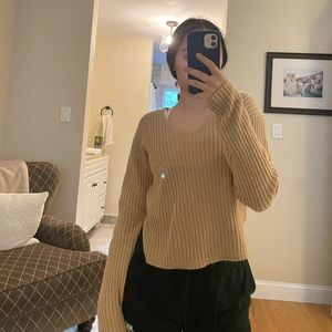 Tan knit sweater